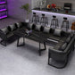 Industrial Style Sintered Stone Dinner Room Kitchen Black Table with Metal Base Clearhalo ' dining_table' 'Dining Tables & Seating' 'Dining Tables' 'furn' 'furn_dining_table' 'Furniture' 'furniture_dining_table' 'Kitchen & Dining Furniture' 'kitchen&dining_furn' 'kitchen' 'kitchen_dining_table' 1200x1200_f029c56c-a155-44e8-b49a-3907739e8b85