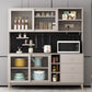Ultra Modern Glass Doors Dining Hutch Faux Wood Storage Cabinet for Dining Room Clearhalo 'Display & China Cabinets' 'display_china_cabinets' 'furn' 'furn_display_china_cabinets' 'Furniture' 'Kitchen & Dining Furniture' 1200x1200_f02a6a46-7138-4f68-a87c-c5d94b263ea0