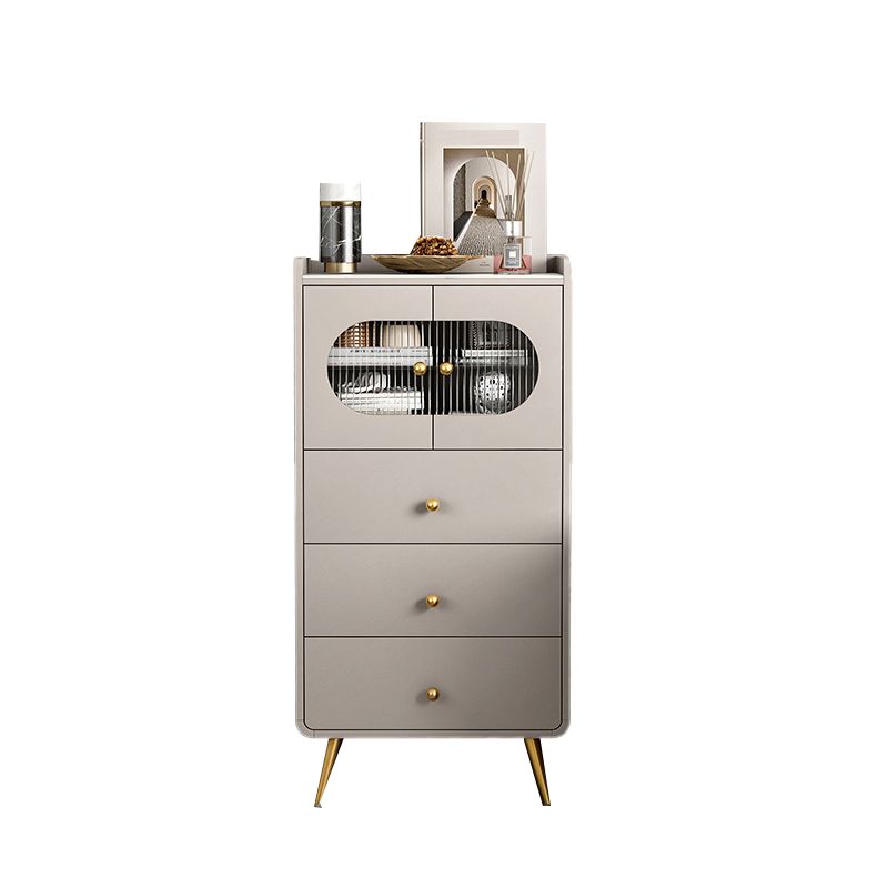 Baule verticale per camera da letto Glam Stone con gambe in metallo