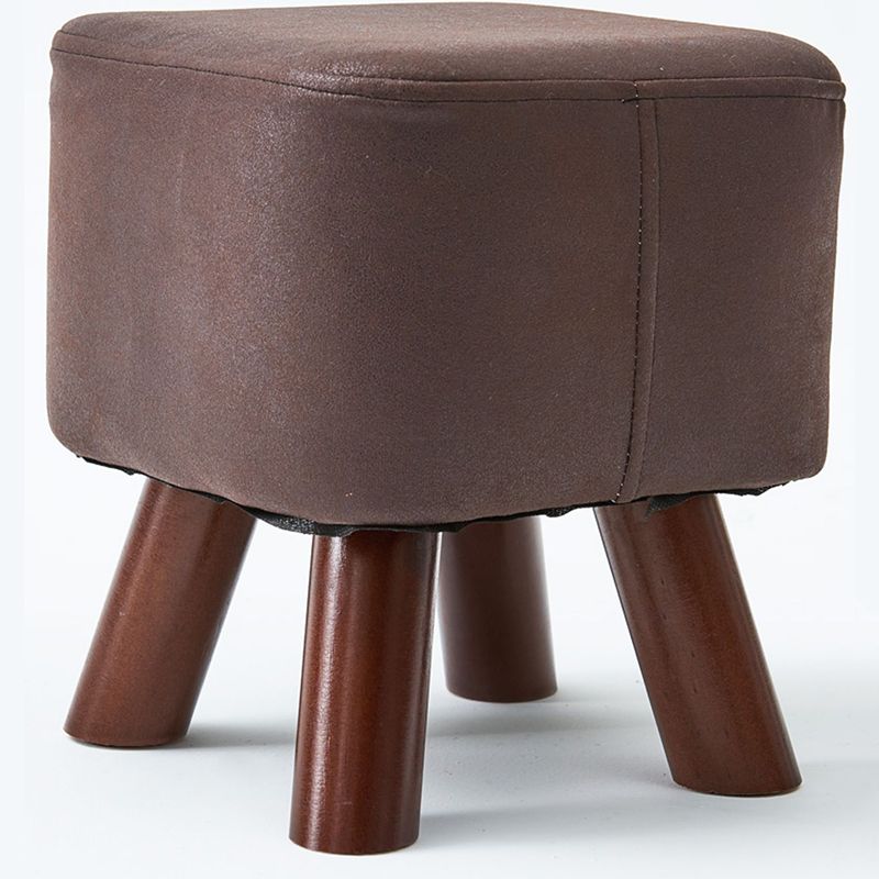 Mid-Century Modern Pouf Ottoman PU Leather Upholstered Solid Color Square Ottoman Clearhalo 'furn' 'furn_ottomans_poufs' 'Furniture' 'Living Room Furniture' 'Ottomans & Poufs' 'ottomans_poufs' 1200x1200_f02c2f60-3816-4740-8fdf-0e8b15c17cdd