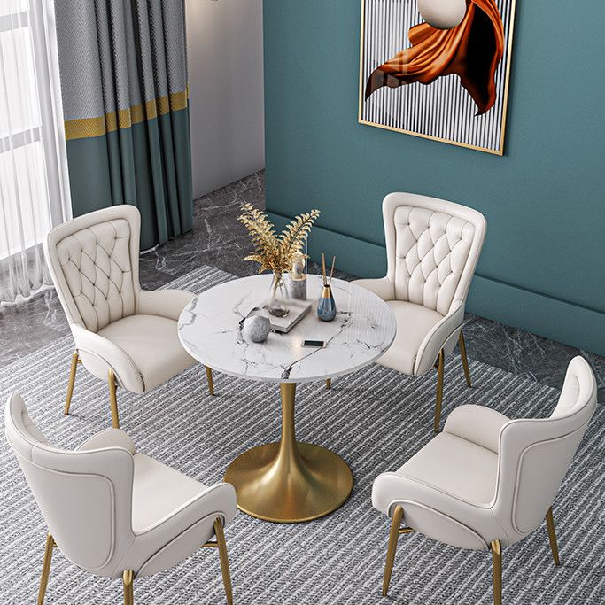 Sintered Stone Modern Style Dining Table White Round Table with Tulip Base Clearhalo ' dining_table' 'Dining Tables & Seating' 'Dining Tables' 'furn' 'furn_dining_table' 'Furniture' 'furniture_dining_table' 'Kitchen & Dining Furniture' 'kitchen&dining_furn' 'kitchen' 'kitchen_dining_table' 1200x1200_f02c6815-9604-495d-98ed-2e461427377e