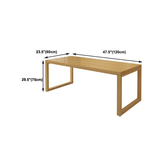 Desca da 30 "H Office Desk Office in legno massiccio di scrittura naturale rettangolare