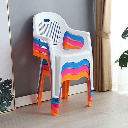 Modern Indoor Plastic Dining Arm Chairs Stackable Windsor Dining Armchairs Clearhalo ' kitchen&dining_furn' 'Dining Chairs' 'Dining Tables & Seating' 'dining_chair' 'furn' 'furn_dining_chair' 'Furniture' 'furniture_dining_chair' 'Kitchen & Dining Furniture' 'kitchen' 1200x1200_f02d1f16-d681-4963-8b7a-f4f105f7c0f7