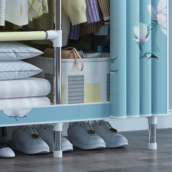 Modern Style Wardrobe Metal 1-Door Wardrobe Closet with Cloth Rod Clearhalo 'Armoires & Wardrobes' 'armoires_wardrobes' 'Bedroom Furniture' 'furn' 'furn_armoires_wardrobes' 'Furniture' 1200x1200_f02dc233-0680-45e1-b607-7a193f90af0a