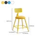 Matte Finish Iron Bar Stool Industrial Low Back Milk Tea Shop Stool Clearhalo 'Bar Furniture' 'Bar Stools' 'bar_stools' 'furn' 'furn_bar_stools' 'Furniture' 'furniture_bar_stools' 'Kitchen & Dining Furniture' 1200x1200_f02e72e8-9537-4233-90c8-3b1f3b3ba237