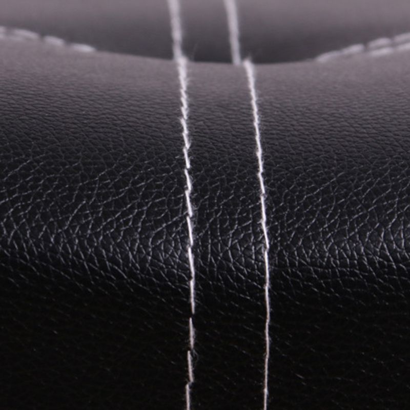 Mid-Century Modern Pouf Ottoman PU Leather Tufted Square Ottoman with Storage