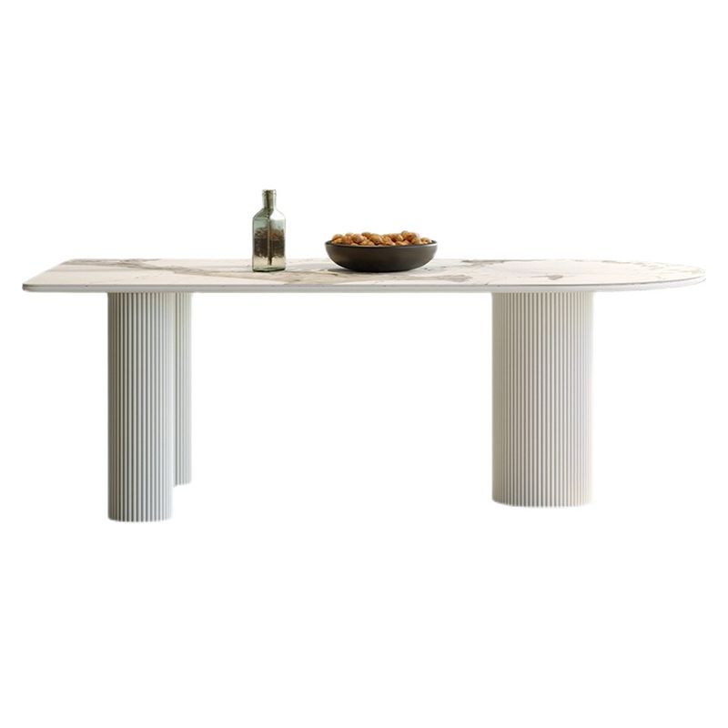 Metal Modern Free Form Dining Table Sintered Stone Table for Dining Room Clearhalo ' dining_table' 'Dining Tables & Seating' 'Dining Tables' 'furn' 'furn_dining_table' 'Furniture' 'furniture_dining_table' 'Kitchen & Dining Furniture' 'kitchen&dining_furn' 'kitchen' 'kitchen_dining_table' 1200x1200_f02efbb3-b804-4599-8914-e9768d78afe4