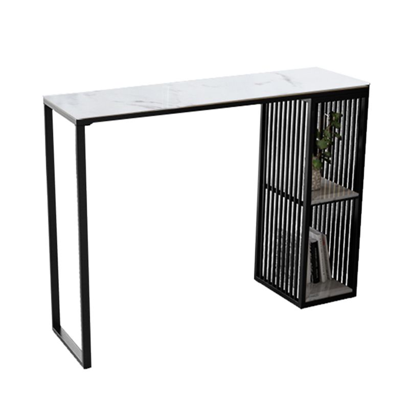 Modern Rectangle Bar Table Set 1/3 Pcs Black and Gold Metal Frame Bar Table and Stools Clearhalo 'Bar Furniture' 'furn' 'furn_home_bar_bar_sets' 'Furniture' 'Home Bars & Bar Sets' 'home_bar_bar_sets' 'Kitchen & Dining Furniture' 1200x1200_f02fb6c3-b88f-4b9f-83da-ca041026402d