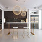 Glam Bar Table Set 1/2/3/5 Pieces Rectangle Bar Table with High Metal Stools Clearhalo 'Bar Furniture' 'furn' 'furn_home_bar_bar_sets' 'Furniture' 'Home Bars & Bar Sets' 'home_bar_bar_sets' 'Kitchen & Dining Furniture' 1200x1200_f02fe1d6-f218-4096-8f1b-353763a48255