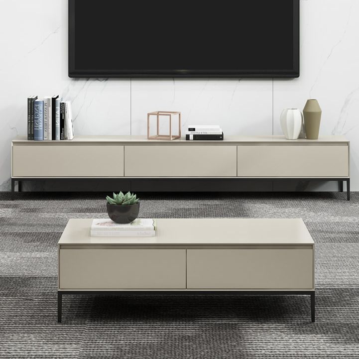 Contemporary Style TV Stand Stone and Engineered Wood TV Cabinet Clearhalo 'furn' 'furn_tv_stands_entertainment_centers' 'Furniture' 'Living Room Furniture' 'TV Stands & Entertainment Centers' 'TV Stands & Media Storage Furniture' 'tv_stands_entertainment_centers' 1200x1200_f0322ea5-7d04-44fb-a853-9914c31df92a