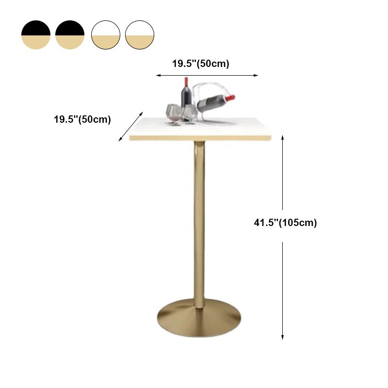 Modern Bar Dining Table Round and Square Bar Height Cocktail Table with Iron Base Clearhalo 'Bar Furniture' 'Bar Tables' 'bar_tables' 'furn' 'furn_bar_tables' 'Furniture' 'furniture_bar_tables' 'Kitchen & Dining Furniture' 'kitchen&dining_furn' 'kitchen' 1200x1200_f0324e8b-d0b1-4a12-a6f3-783bf8ee6357