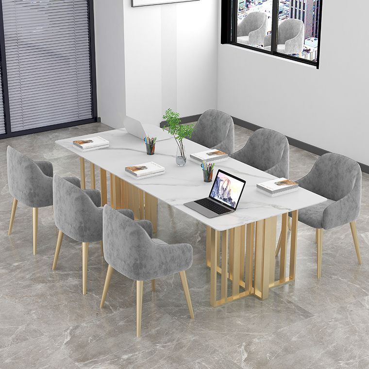 Rectangle Meeting Table Industrial Style Office Desk with Seld Base Clearhalo 'furn' 'furn_office_desk' 'Furniture' 'furniture_office_desk' 'Office Desks' 'Office Furniture' 'office_desk' 1200x1200_f035d922-4dbe-403e-9407-37dcb6c27897