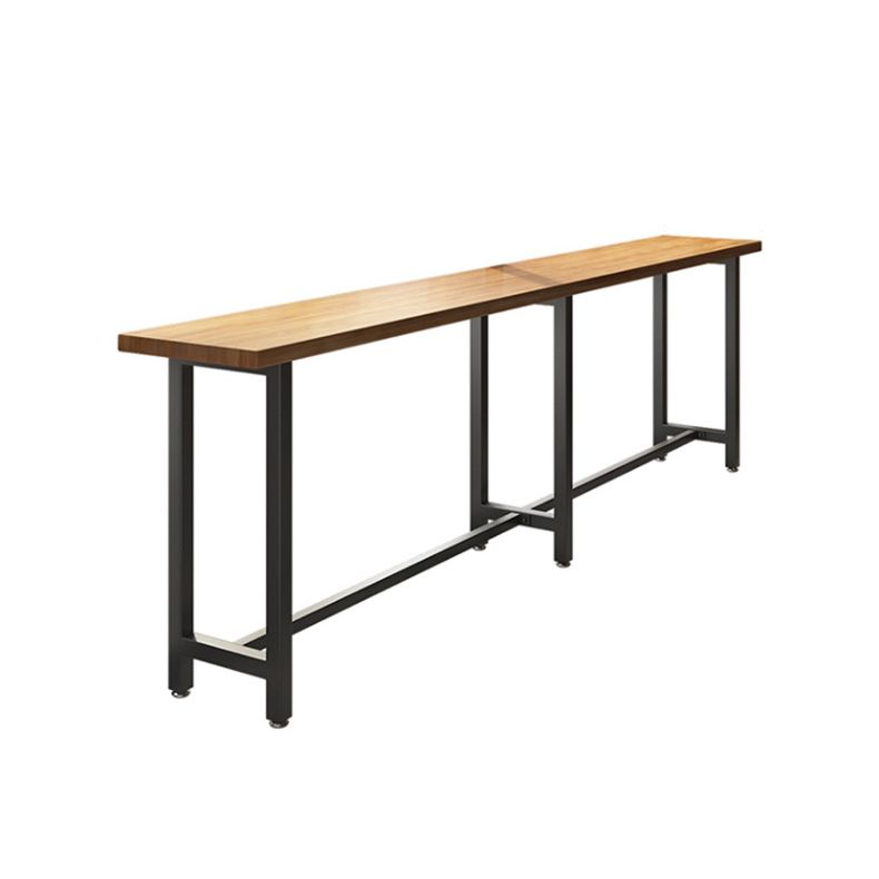 Indoor Bar Table Set Pine Solid Wood 1/7 Pcs Iron Base Bar Table and Stools Clearhalo 'Bar Furniture' 'furn' 'furn_home_bar_bar_sets' 'Furniture' 'Home Bars & Bar Sets' 'home_bar_bar_sets' 'Kitchen & Dining Furniture' 1200x1200_f0365acc-89ab-41bc-8420-1cde2f0ce78b