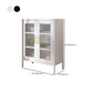 Contemporary Metal China Cabinet Glass Doors Hutch Cabinet for Living Room