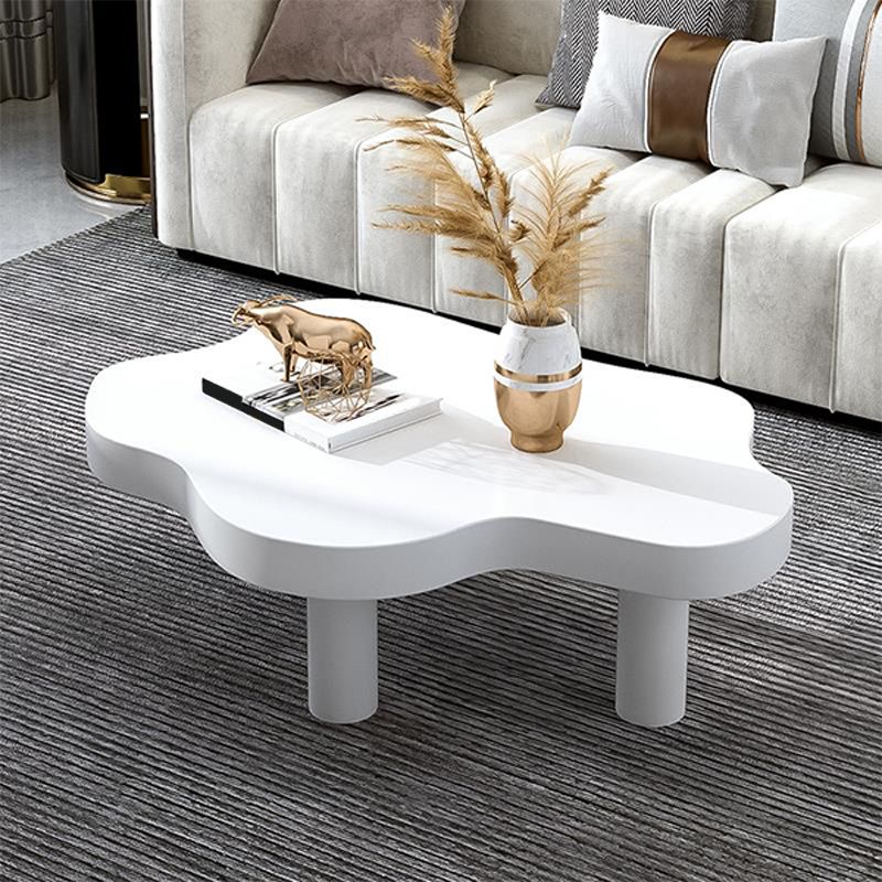 Solid Wood Cloud-Shaped Coffee Table Nordic 3 Legs Cocktail Table Clearhalo 'Coffee & Accent Tables' 'Coffee Tables' 'coffee_tables' 'furn' 'furn_coffee_tables' 'Furniture' 'Living Room Furniture' 1200x1200_f0391322-2718-49a9-a7a8-08881ddc92f6