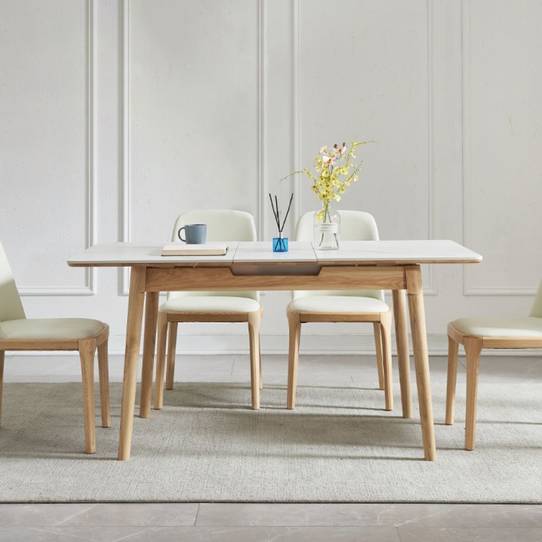 Standard Sintered Stone Top Dining Set with Light Brown Solid Wood Legs for Dining Furniture Clearhalo 'Dining Room Sets' 'Dining Tables & Seating' 'dining_room_set' 'furn' 'furn_dining_room_set' 'Furniture' 'furniture_dining_room_set' 'Kitchen & Dining Furniture' 'kitchen&dining_furn' 'kitchen' 1200x1200_f03a5132-79fd-4e77-8500-726edbd6ed1b