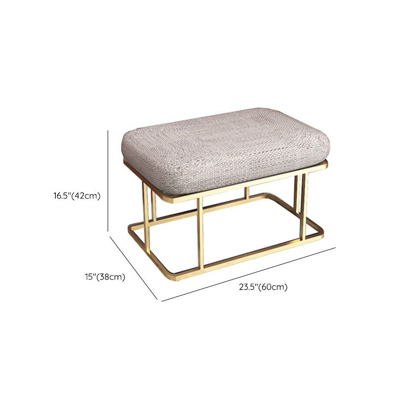 Metal Entryway Bench Modern Rectangle Seating Bench with Upholstered Clearhalo 'Benches' 'Chairs & Seating' 'furn' 'furn_benches' 'Furniture' 'Living Room Furniture' 1200x1200_f03b0772-22ec-4418-bffb-df6704160711