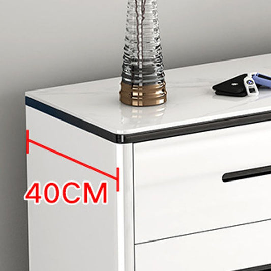 Contemporary Chest White Double Dresser with Metal Feet for Home