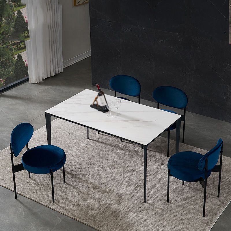 Minimalist 1/4/5 Pieces Sintered Stone Dining Table Set Rectangle Dining Room Set Clearhalo 'Dining Room Sets' 'Dining Tables & Seating' 'dining_room_set' 'furn' 'furn_dining_room_set' 'Furniture' 'furniture_dining_room_set' 'Kitchen & Dining Furniture' 'kitchen&dining_furn' 'kitchen' 1200x1200_f03c7a90-b2e1-4f01-ae47-22439798951a