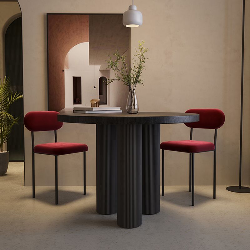 Round Shape Two-Color Dining Table Sintered Stone Table Contemporary with 3 Legs Clearhalo ' dining_table' 'Dining Tables & Seating' 'Dining Tables' 'furn' 'furn_dining_table' 'Furniture' 'furniture_dining_table' 'Kitchen & Dining Furniture' 'kitchen&dining_furn' 'kitchen' 'kitchen_dining_table' 1200x1200_f03dce69-2b18-4e8b-8e69-0e83091c425d