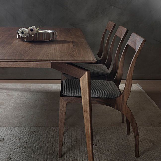 Industrial Style Rectangular Dining Table with Wooden Legs for Home Use