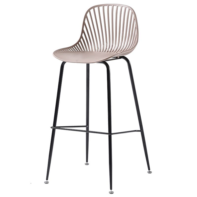 41" Height Backrest Armless Counter Stool Modern Iron Bar Stool with Plastic Cushion Clearhalo 'Bar Furniture' 'Bar Stools' 'bar_stools' 'furn' 'furn_bar_stools' 'Furniture' 'Kitchen & Dining Furniture' 1200x1200_f03fb1f5-02cf-46c2-8317-d1e5553c39b0