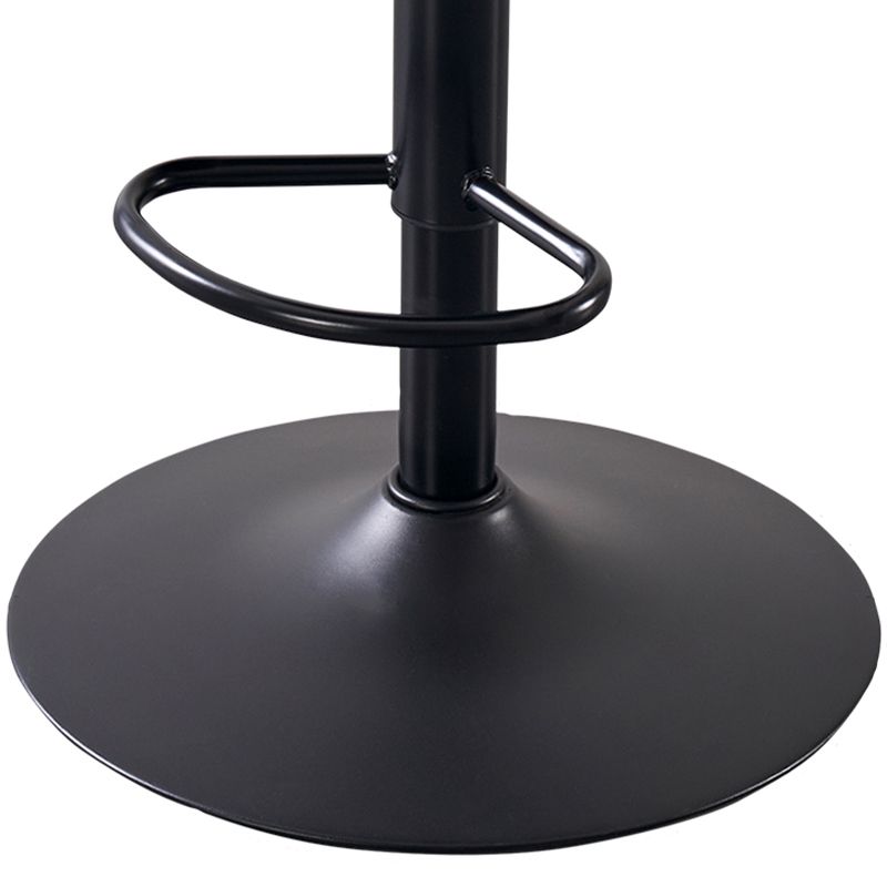 Tabourets de bar pivotants à hauteur réglable, style Glam, en simili cuir, avec base noire