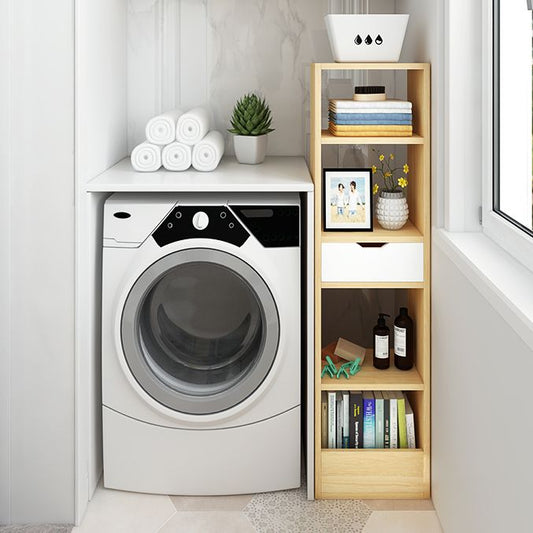 Estantería de madera cerrada estantería de esquina de casa minimalista moderna