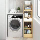 Estantería de madera cerrada estantería de esquina de casa minimalista moderna