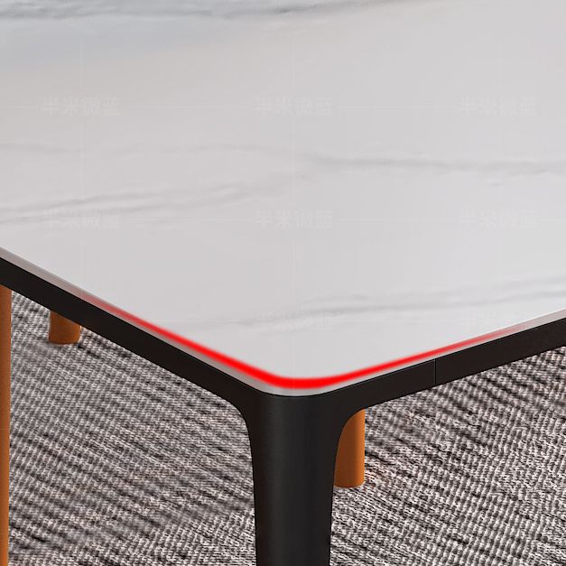 Rectangle Shape Dining Table Industrial Sintered Stone Table with 4 Legs Clearhalo ' dining_table' 'Dining Tables & Seating' 'Dining Tables' 'Furniture' 'furniture_dining_table' 'Kitchen & Dining Furniture' 'kitchen&dining_furn' 'kitchen' 'kitchen_dining_table' 1200x1200_f0401423-a1cf-4cd3-b546-df6463d855ad