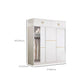 Contemporary White Wood Frame Wardrobe Freestanding Wardrobe with Soft Close Doors