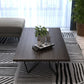 Dark Brown Solid Wood Coffee Table Abstract Coffee Cocktail Table