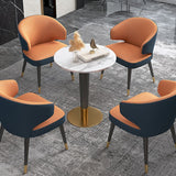 Minimalist Kitchen Standard Dining Table Round Shape Sintered Stone Dining Table in White Clearhalo ' dining_table' 'Dining Tables & Seating' 'Dining Tables' 'furn' 'furn_dining_table' 'Furniture' 'furniture_dining_table' 'Kitchen & Dining Furniture' 'kitchen&dining_furn' 'kitchen' 'kitchen_dining_table' 1200x1200_f04368f8-ab53-4088-b472-6e833b0c28ee