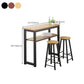 Rectangle Bar Table Contemporary Trestle Pub Table for Indoor and Breakroom