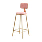 Glam Style Bar-stool Metal Legs Round Velvet Seat Barstool for Kitchen Clearhalo 'Bar Furniture' 'Bar Stools' 'bar_stools' 'furn' 'furn_bar_stools' 'furniture_bar_stools' 'Kitchen & Dining Furniture' 'kitchen&dining_furn' 'kitchen' 'kitchen_furn' Furniture' 1200x1200_f044cd0f-1a0d-43d0-ae2f-6ce812917832