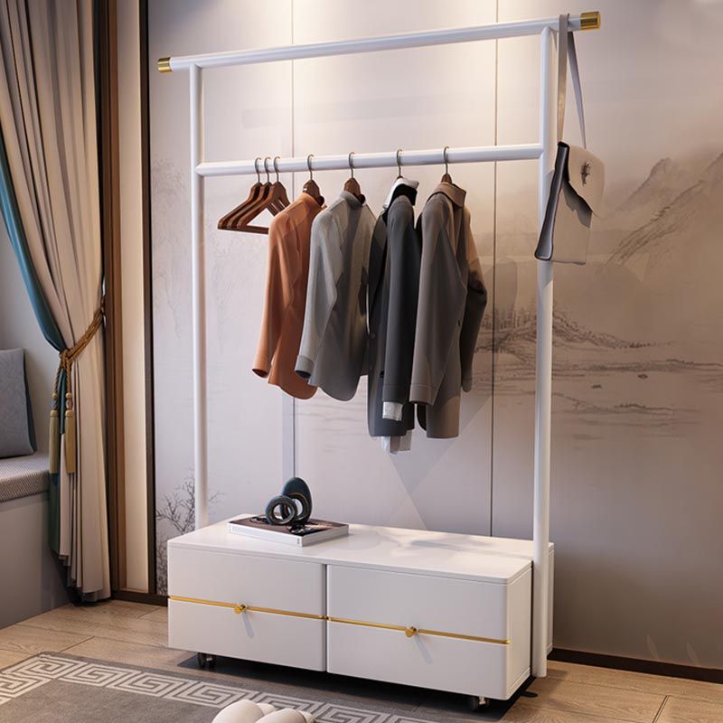 Contemporary Movable Wardrobe Wooden Bedroom Armoire with Drawers Clearhalo 'Armoires & Wardrobes' 'armoires_wardrobes' 'Bedroom Furniture' 'furn' 'furn_armoires_wardrobes' 'Furniture' 1200x1200_f046c0ac-0314-491d-b93b-142b57978ba1