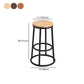 Modern Style Wood Bar Stool with Metal Footrest Round Bar Stool Clearhalo 'Bar Furniture' 'Bar Stools' 'bar_stools' 'furn' 'furn_bar_stools' 'furniture_bar_stools' 'Kitchen & Dining Furniture' 'kitchen&dining_furn' 'kitchen' 'kitchen_furn' Furniture' 1200x1200_f046d949-b391-425f-8aef-4262184c0b63