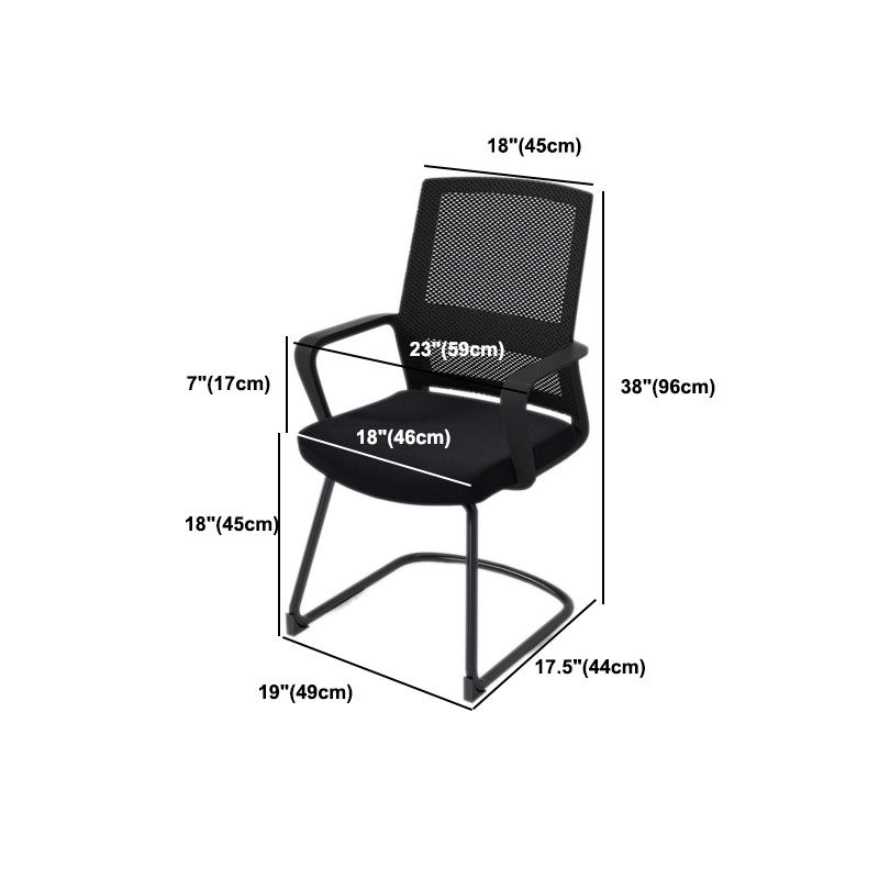 Black Mid-Back Office Chair Mesh-back Arms Included Task Chair Clearhalo 'furn' 'furn_office_chair' 'Furniture' 'Office Chairs' 'Office Furniture' 'office_chair' 1200x1200_f046f388-e888-4f01-ac71-cb8a3cb72e3a
