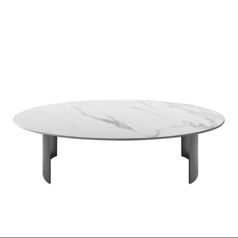 15,75 "H 1 Single Couchtisch Glam Elliptical Stone Cocktail Tisch