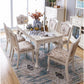 White Color Rectangle Marble Fixed Dinner Table with 4 Legs for Dining Room