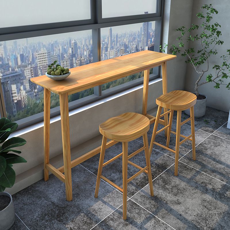 Set di banconi rettangolo moderno 1/3 pezzi set di barra a barre in legno massiccio