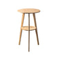 Solid Wood Pub Table Industrial Bar Height Round Bar Table for Indoor