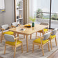 Dining Room Dinner Kitchen Table Rubberwood Solid Wood Dining Table Clearhalo 'Dining Tables & Seating' 'Dining Tables' 'dining_table' 'furn' 'furn_dining_table' 'Furniture' 'Kitchen & Dining Furniture' 1200x1200_f049d12e-78c3-4994-b907-891288084b7c