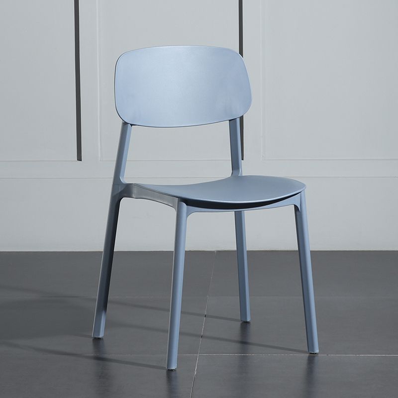 Silla de plástico de la parte posterior abierta moderna silla de brazo de plástico para el dormitorio