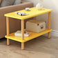 Contemporary Wooden Living Room Side Table 2-Tier with Storage