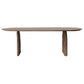 Oval Double Pedestal Minimalist Dining Table Wood Color Fixed Table with Pine Solid Wood Clearhalo ' dining_table' 'Dining Tables & Seating' 'Dining Tables' 'furn' 'furn_dining_table' 'Furniture' 'furniture_dining_table' 'Kitchen & Dining Furniture' 'kitchen&dining_furn' 'kitchen' 'kitchen_dining_table' 1200x1200_f04b8464-bafe-45b4-a2ba-b9db1bf6551c