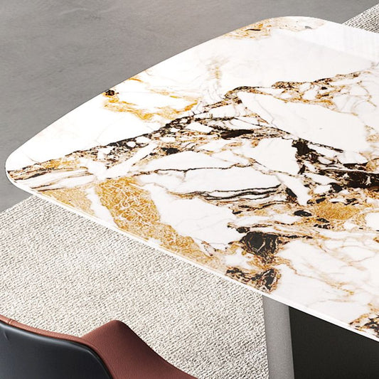 Contemporary Sintered Stone Table Rectangle Table Set 1/3/4/5 Pieces Dining Set Clearhalo 'Dining Room Sets' 'Dining Tables & Seating' 'dining_room_set' 'furn' 'furn_dining_room_set' 'Furniture' 'Kitchen & Dining Furniture' 1200x1200_f04c0419-3ce5-4def-948b-81a1f3d932fa