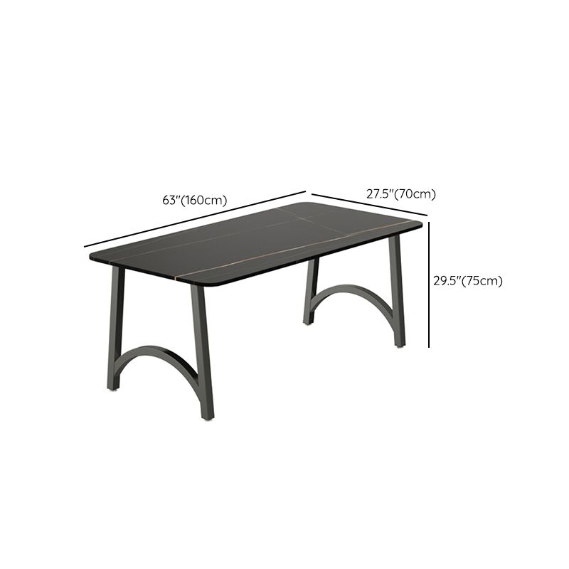 Modern Furniture 1/2/3/5/7/9 Pieces Sintered Stone Dining Set in Black Clearhalo 'Dining Room Sets' 'Dining Tables & Seating' 'dining_room_set' 'furn' 'furn_dining_room_set' 'Furniture' 'Kitchen & Dining Furniture' 1200x1200_f04c6c6f-8fab-49e0-9f42-356b9ebe5a2a
