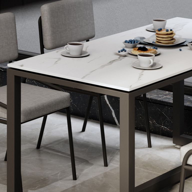 Industrial Rectangle Dining Table Sintered Stone Dining Table with Trestle Base for Dining Room Clearhalo ' dining_table' 'Dining Tables & Seating' 'Dining Tables' 'furn' 'furn_dining_table' 'Furniture' 'furniture_dining_table' 'Kitchen & Dining Furniture' 'kitchen&dining_furn' 'kitchen' 'kitchen_dining_table' 1200x1200_f04d3418-b647-4b8e-ad3c-7e5a777e1faa
