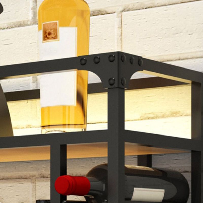 Iron Wine Rack Modern Style Wall Mounted Wine Holder Rack with Shelf Clearhalo 'furn' 'furn_wine_racks' 'Furniture' 'Kitchen & Dining Furniture' 'Wine Racks' 'wine_racks' 1200x1200_f04d6d86-7d7c-4f85-9156-2e7ee01df969